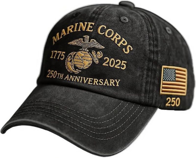 USA 250th Anniversary Hat, Adjustable 250th Anniversary Printed Patriotic Baseball Caps, Tribute Retro Washed Hat