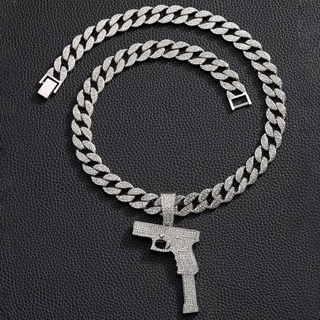 Hip hop Cross border Pistol Necklace