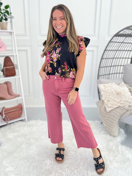 Blushing Blues - Judy Blue Cropped Wide Leg Jean - Final Sale