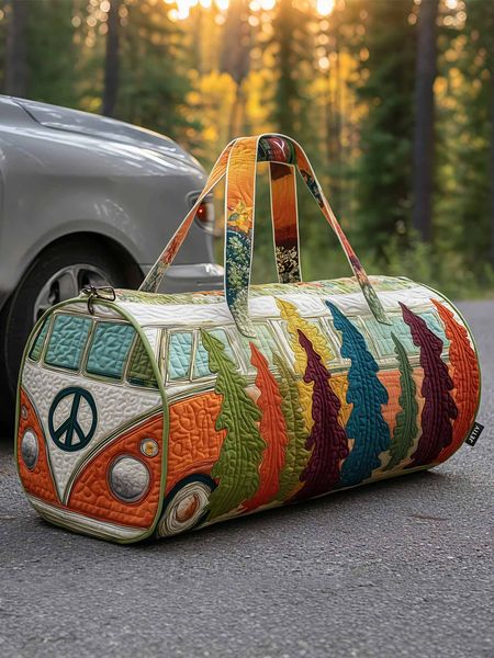 Hippie Van Quilted Duffle Bag