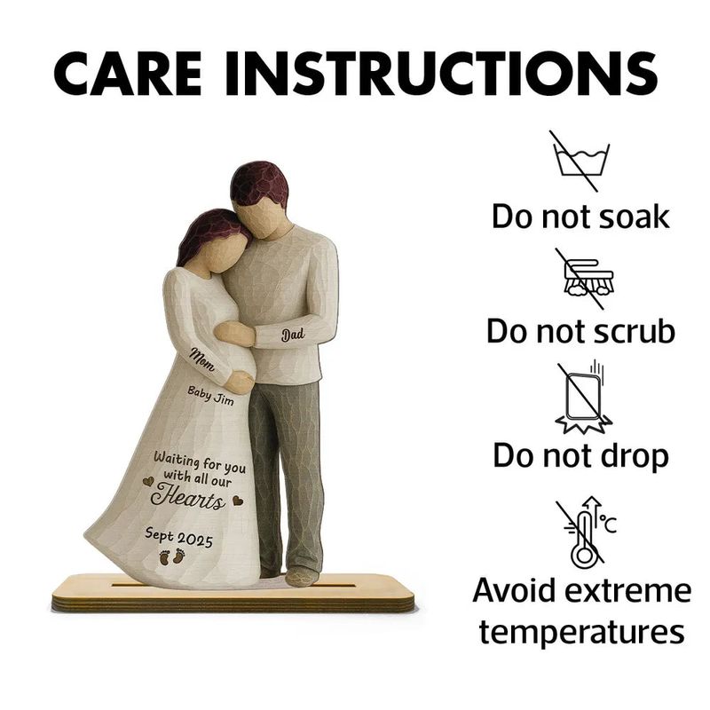 Custom Wooden Plaque - Pregnancy Keepsake