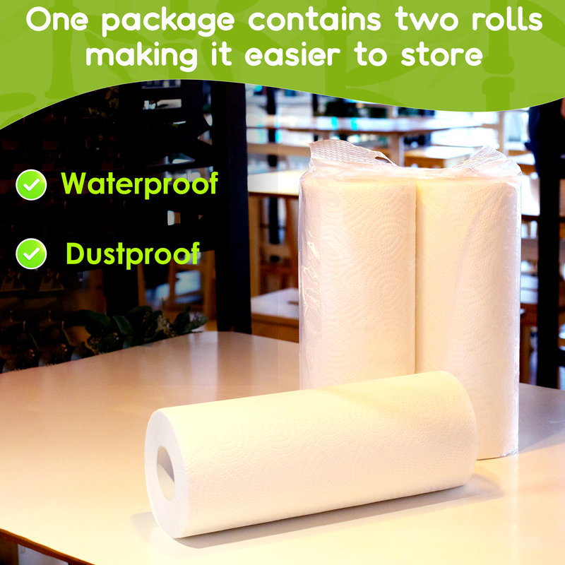 Bamboo Paper Towels8Rolls, Strong&Highly absorbent, Tree Free, Earth