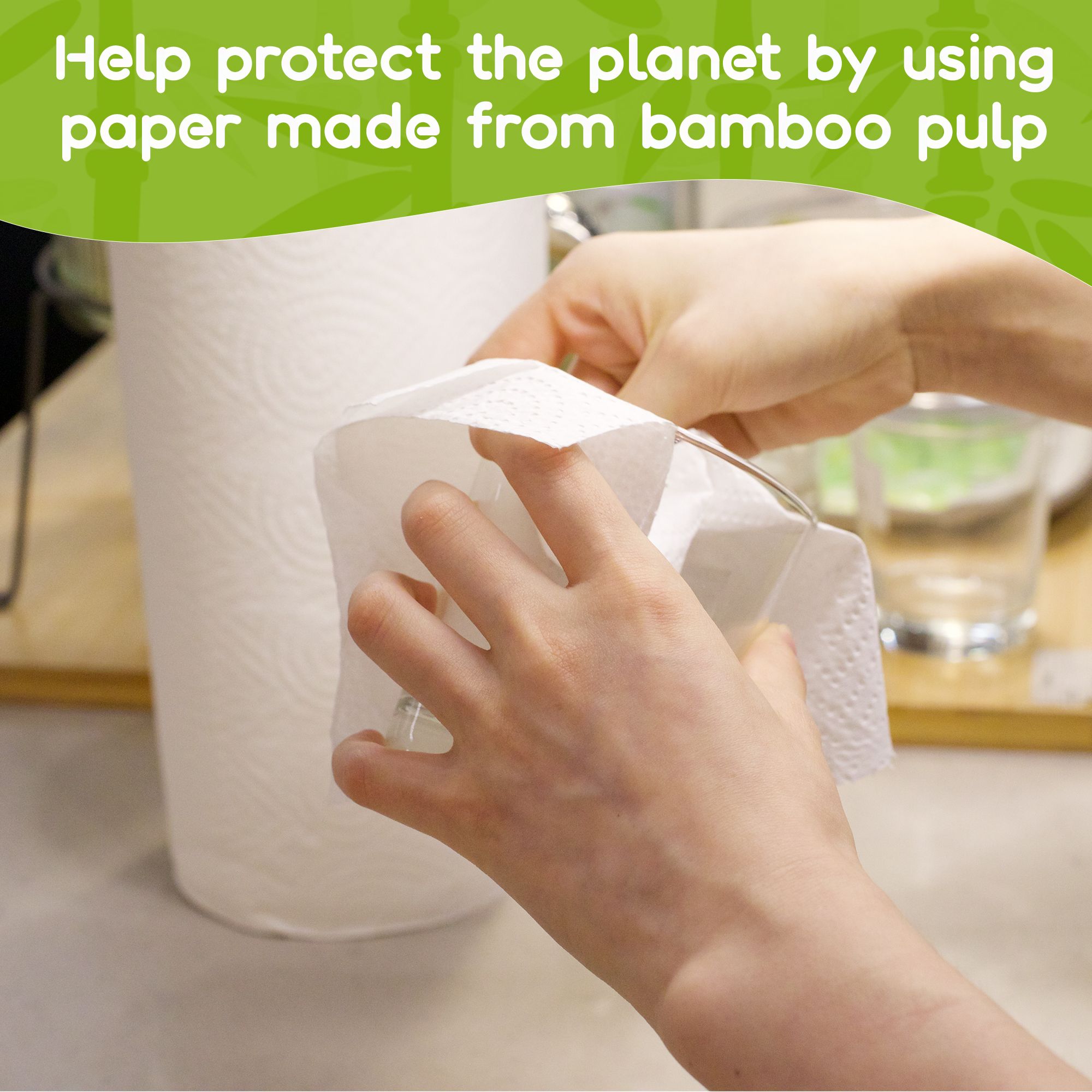 Bamboo Paper Towels-8Rolls, Strong&Highly absorbent, Tree Free, Earth Friendly, Eco Friendly,Sustainable Kitchen Paper Towels, 2-Ply,Strength for all messes,Cleanups,and Meal prep.