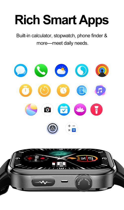 Smartwatch Healthy Sleep Monitoring AMOLED Display for Calling SpO2 Body Temperature Tracking SOS Emergency