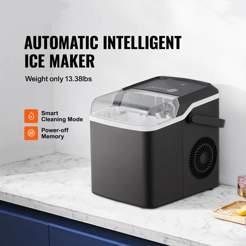 Countertop Ice Maker Self CleaningIce Scoop Basket Ice Machine Bullet Ice Portable