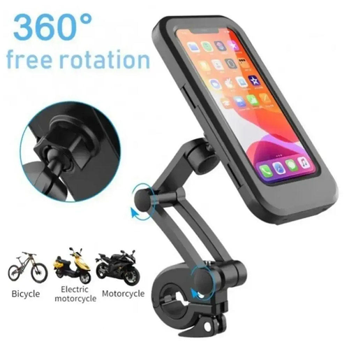 360 Degree Motorcycle Bike Bicycle Phone Holder Stand Mount Waterproof Folding Adjustable Outdoor Mobile Phone Holder Stand