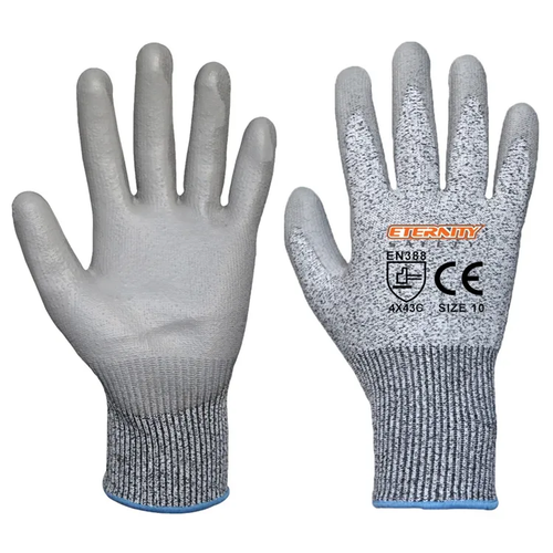 NBR Patch PU Coating Cut Resistant Gloves for Anti Cut Puncture Resistance（2  pairs）