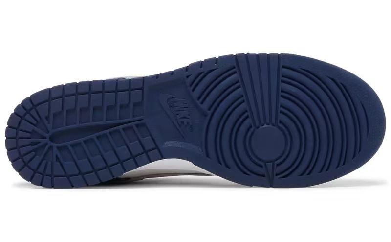 Nike Dunk Low Summit Midnight White, Men's Lifestyle Sneakers, Men's Nike Sport Shoes, Dark Blue Color, Fabric Upper, EVA Sole, Lace-Up, Comfortable for Everyday Wear and Training