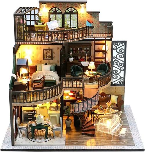 DIY Dollhouse Miniature Kit with Furniture 3D Wooden Miniature House 1 24 Scale