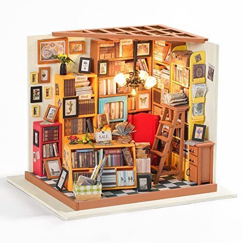 Dollhouse Kit Miniature DIY Library House Kits Best Birthday Gifts for Teens