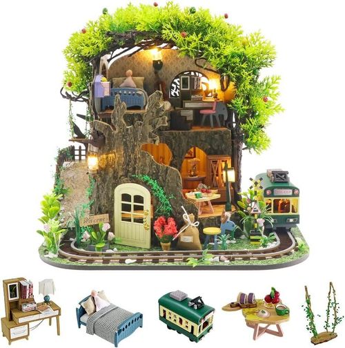DIY Miniature Furniture Dollhouse Kit 3D Wooden Puzzle Model Miniature House