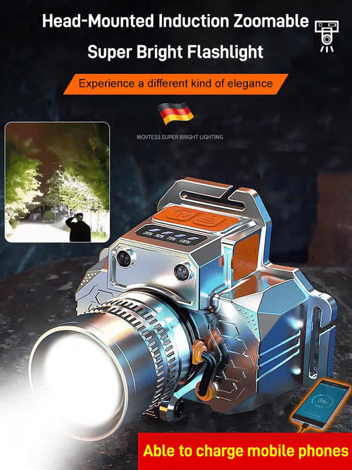 💥💥Head-Mounted Induction Zoomable Super Bright Flashlight(hot)🔥
