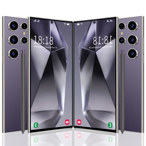 Russian Ozon S24 Ultra 16+1T Android 5G Smartphone 7.3 Inch Large Screen Android OS  (Titanium gold)