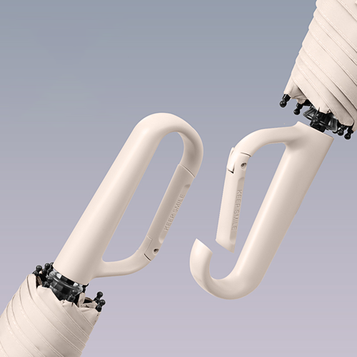 Bestselling Off-White Loop Buckle Folding Umbrella - Windproof, Rainproof & UV Protection, Compact, Portable, Easy to Store and Durable