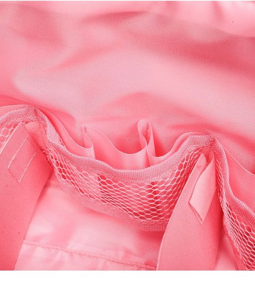 Pink Rhombus Zipper Makeup Bag Portable Cosmetics Organizer Travel Toiletry Bag