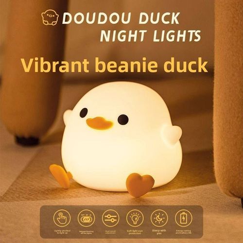 DoDo Duck Night Light Cute Duck Silicone Dimmable Nursery Nightlight Rechargeable LED Bedside Lamp Baby Bedrooms Living Room