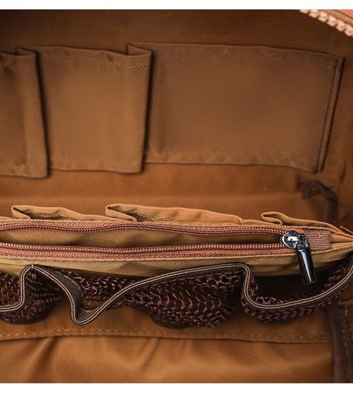 Pink Rhombus Zipper Makeup Bag Portable Cosmetics Organizer Travel Toiletry Bag