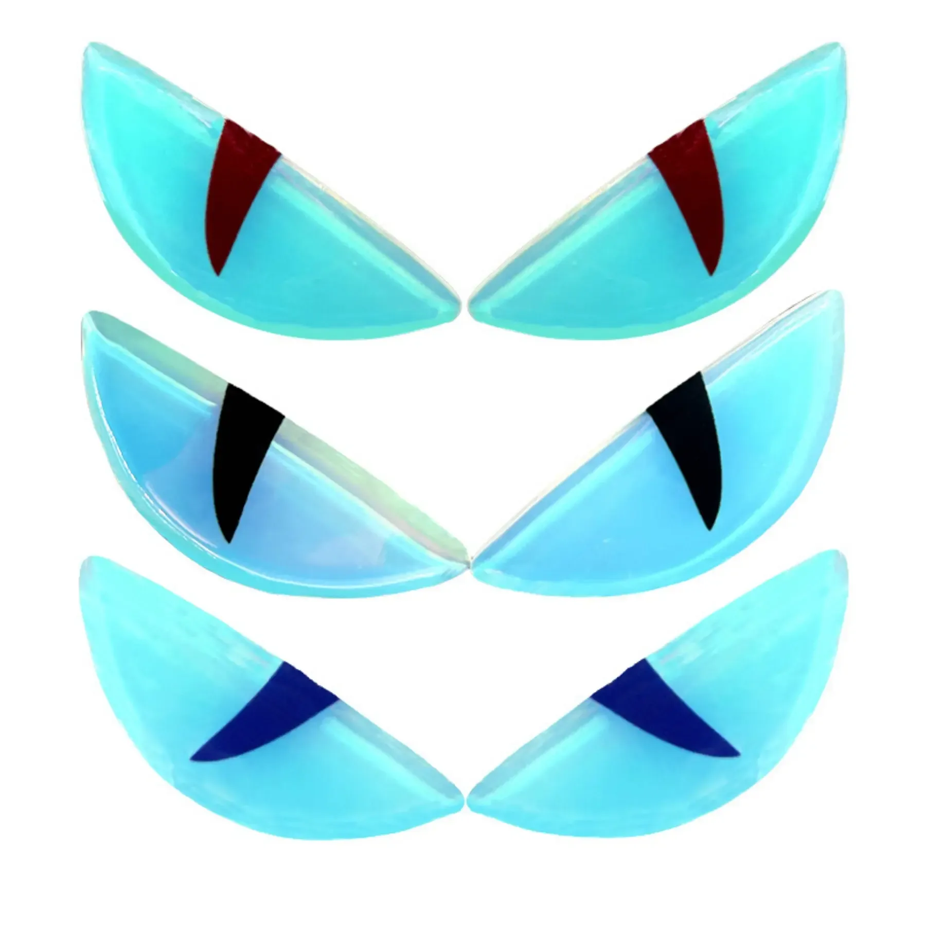 Stereo Devil Eye Glow Stickers, Universal for Electric Vehicles & Helmets Decoration, Buy 1 Get 2 Free, Available in 3 Colors (Blue, Red, Black Eyes)