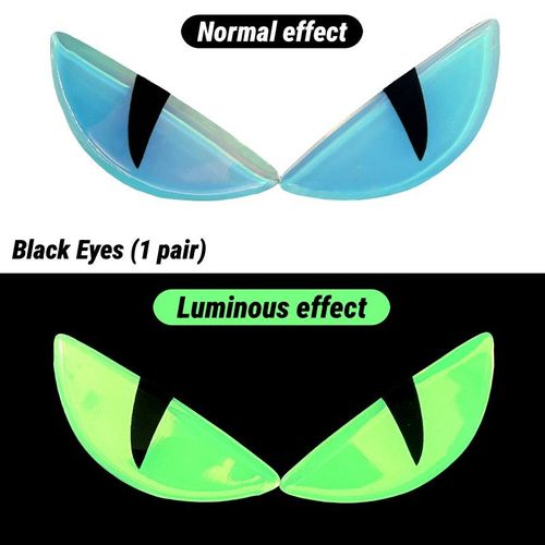 Stereo Devil Eye Glow Stickers, Universal for Electric Vehicles & Helmets Decoration, Buy 1 Get 2 Free, Available in 3 Colors (Blue, Red, Black Eyes)