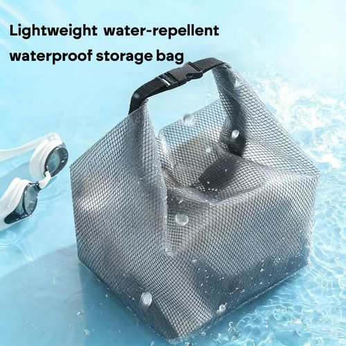 Gray EVA Waterproof Mesh Storage Bag | Water-Repellent & Leakproof Tote for Travel, Swimming, Toiletries