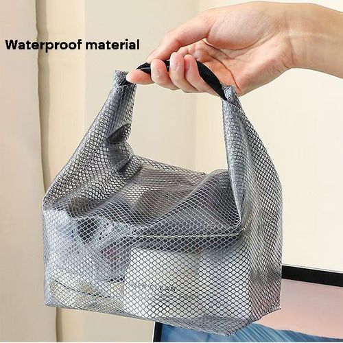 Gray EVA Waterproof Mesh Storage Bag | Water-Repellent & Leakproof Tote for Travel, Swimming, Toiletries