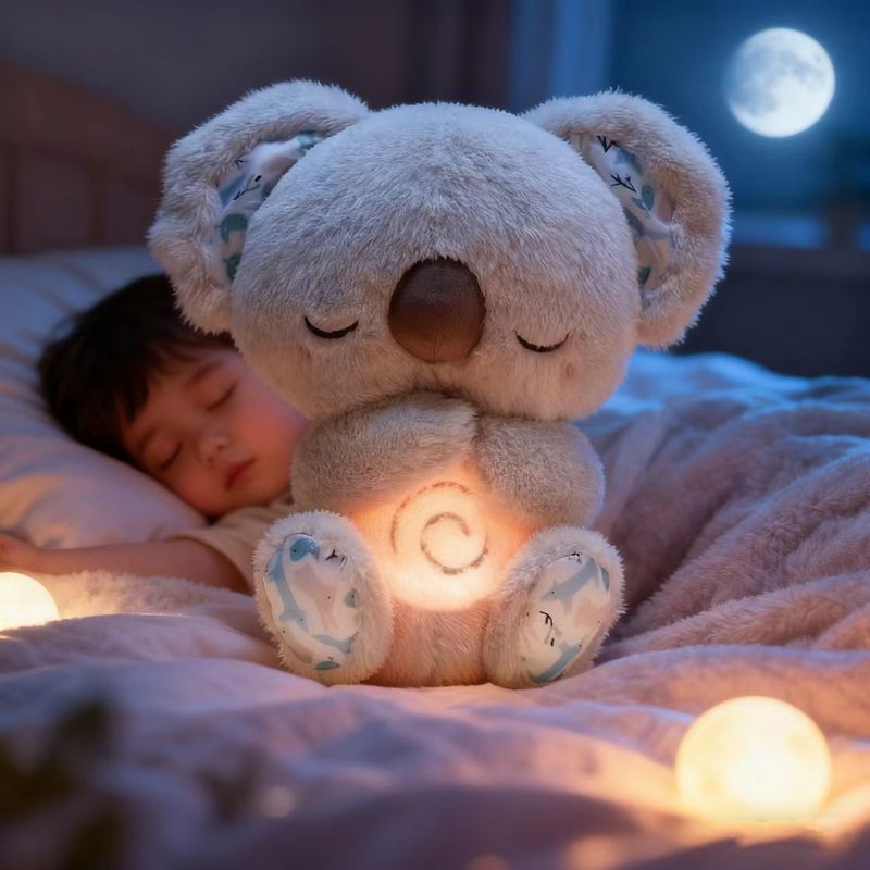 Soothing Breathing Sleep Plush Toy 🌙💤 – Calming Bedtime Companion for Babies & Kids