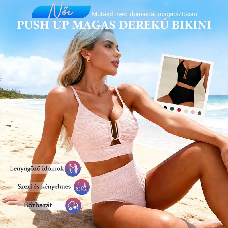 🔥 S-2XL 👙🌞 Női fürdőruha magas derékkal és szegélyekkel ✨