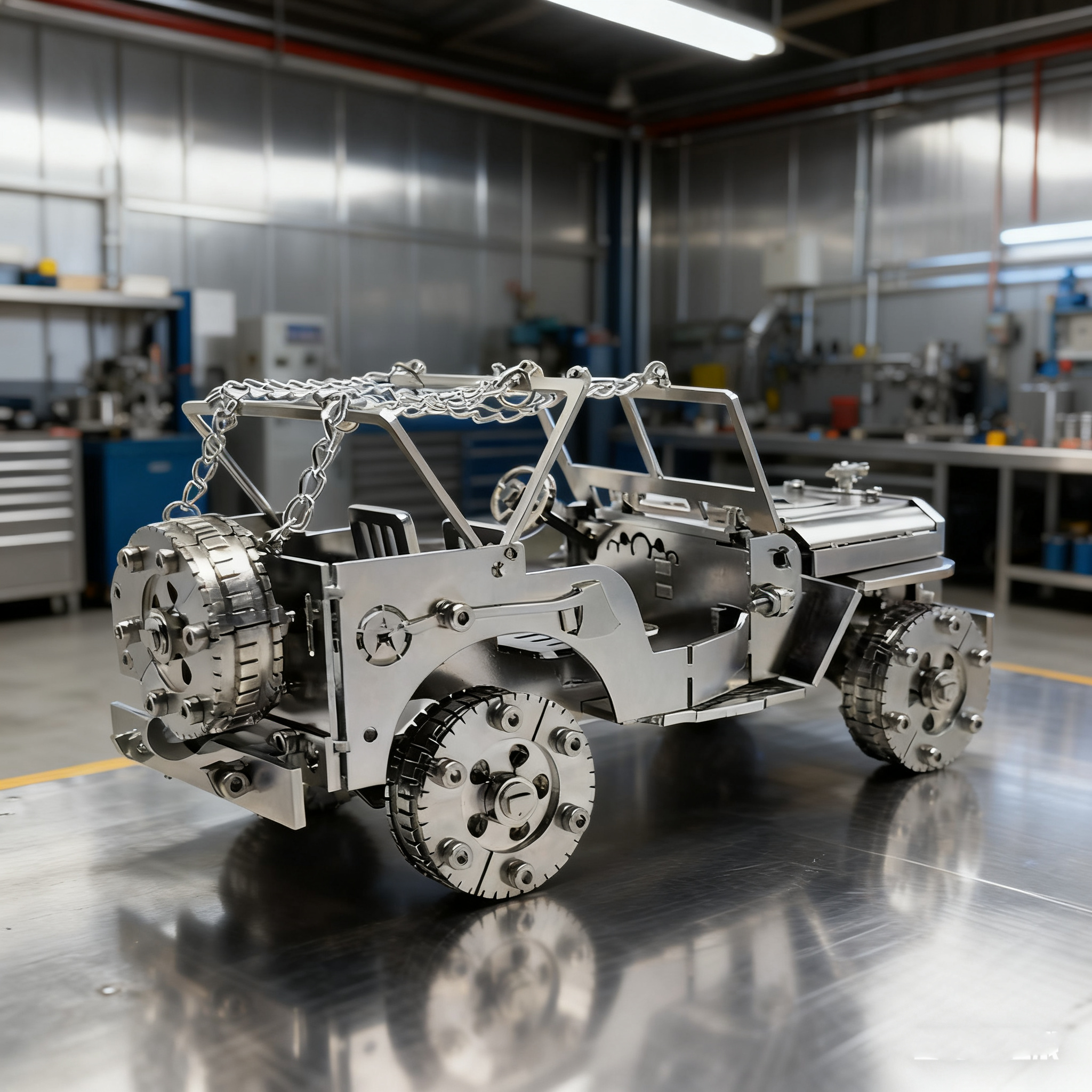 3D DIY Mechanical Jeep Model – Build, Discover, Display!