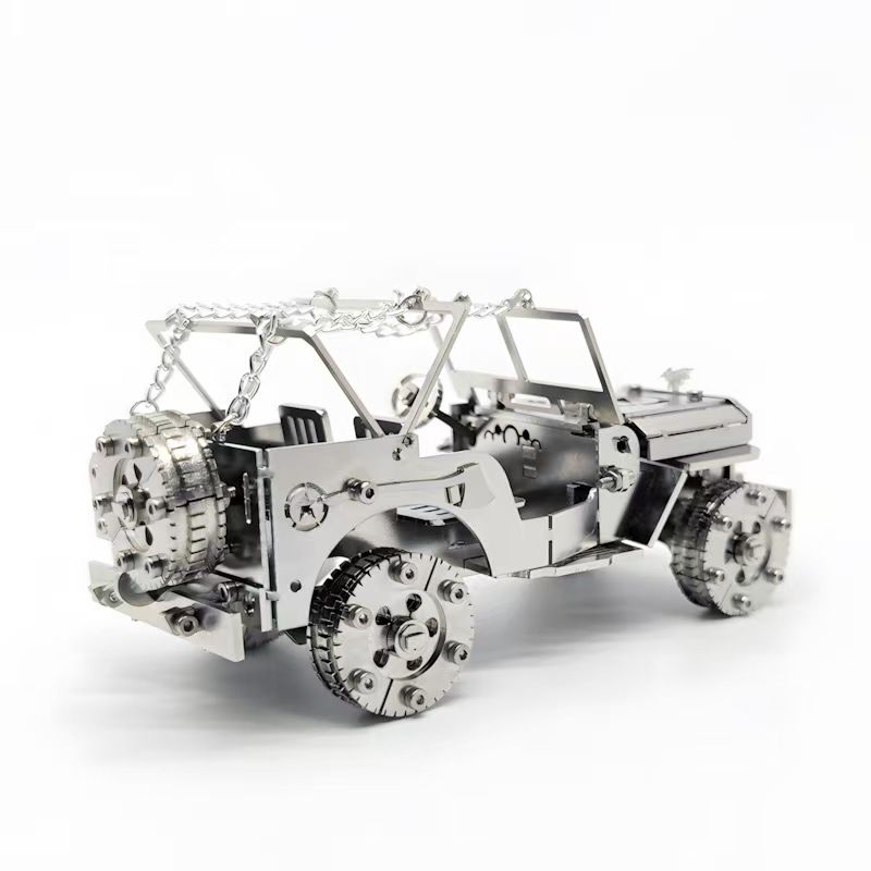 3D DIY Mechanical Jeep Model – Build, Discover, Display!