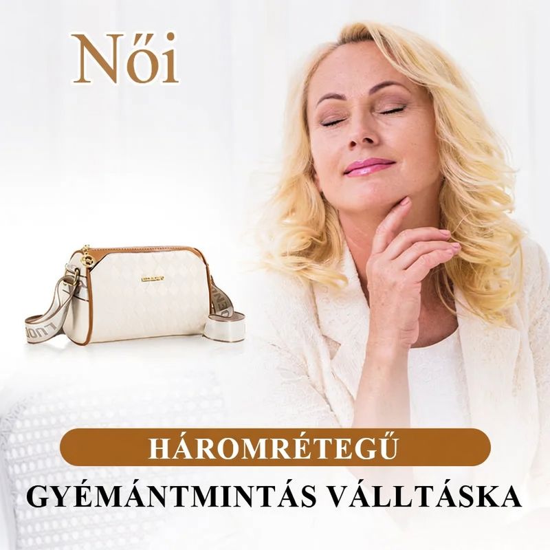 🌸👜Prémium háromrétegű gyémánt mintás divatos crossbody táska
