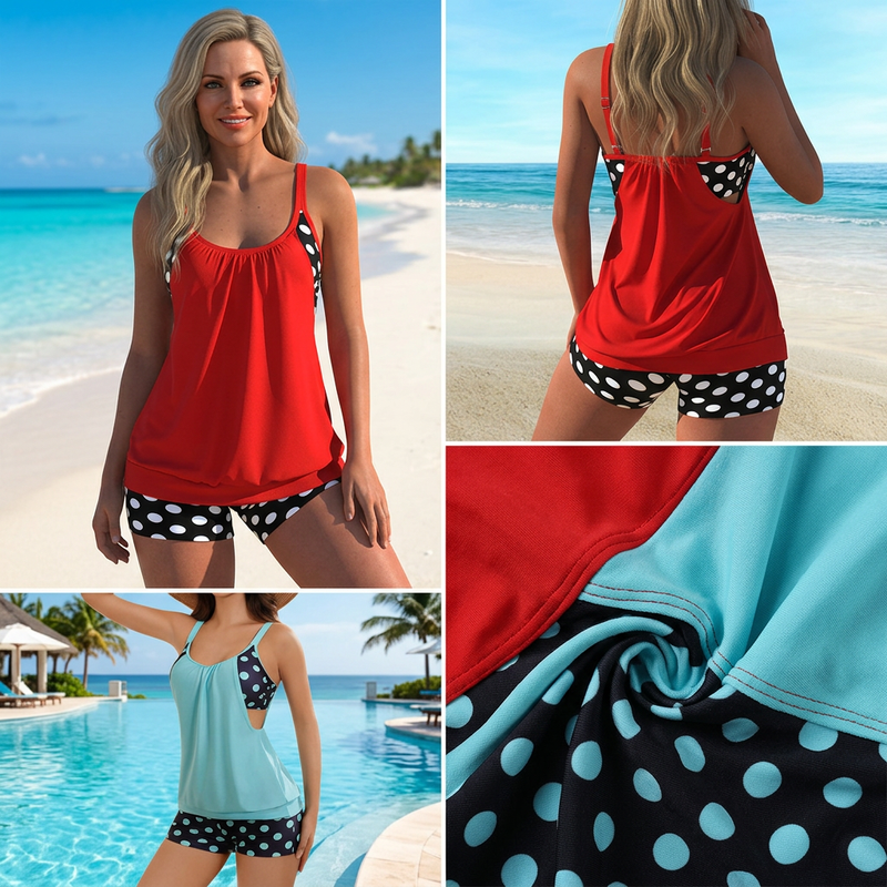 👙 Pöttyös Bikini (S-3XL)– Retró Stílus | Raktáron