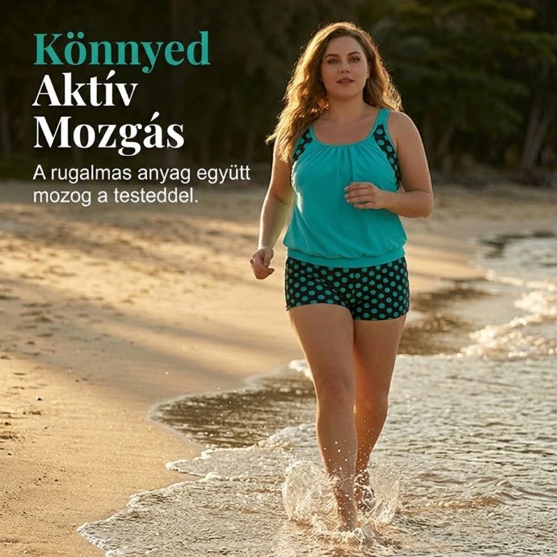 👙 Pöttyös Bikini (S-3XL) – Retró Stílus Raktáron