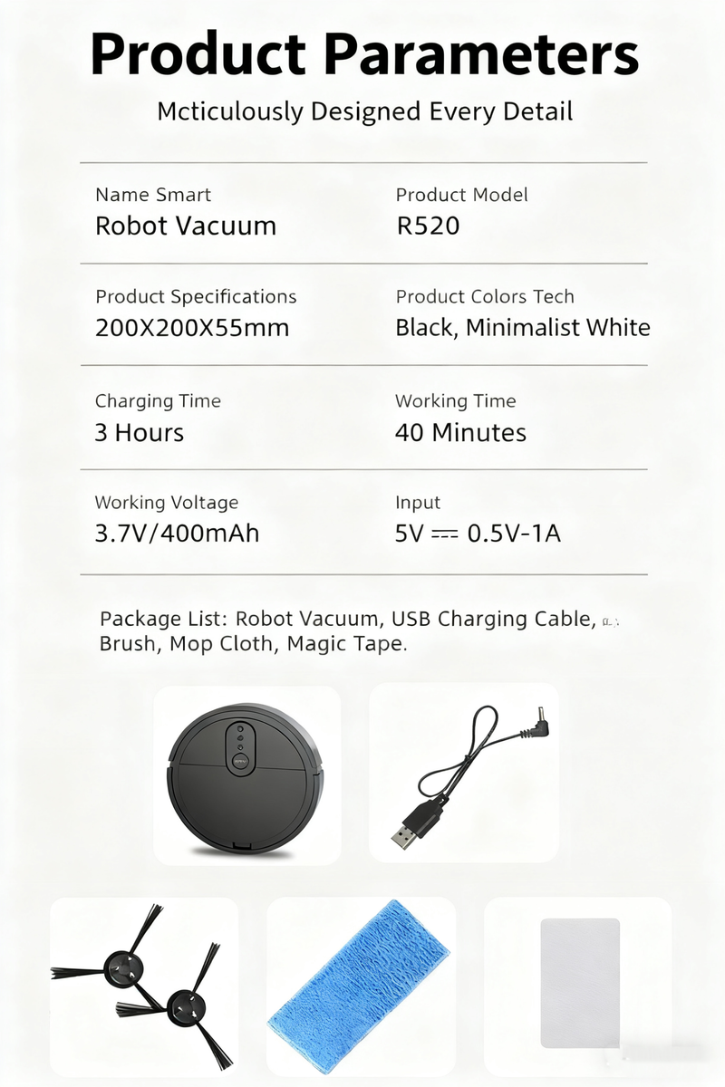 Pet Hair Cleaning Robot – Smart, Quiet & Perfect for Pet Homes