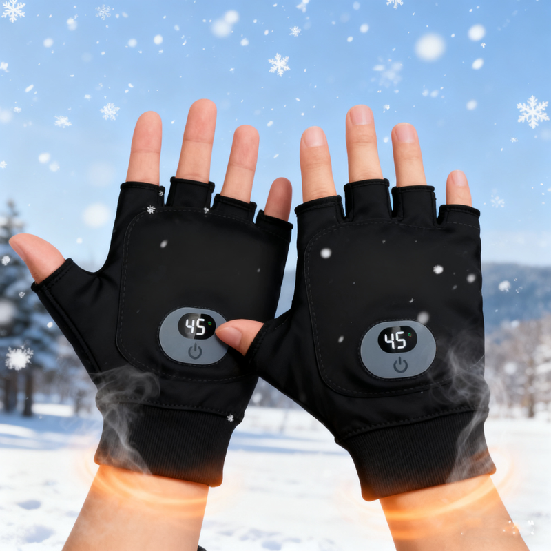 🧤 Heated Fingerless Gloves for Fishing & Outdoor Work