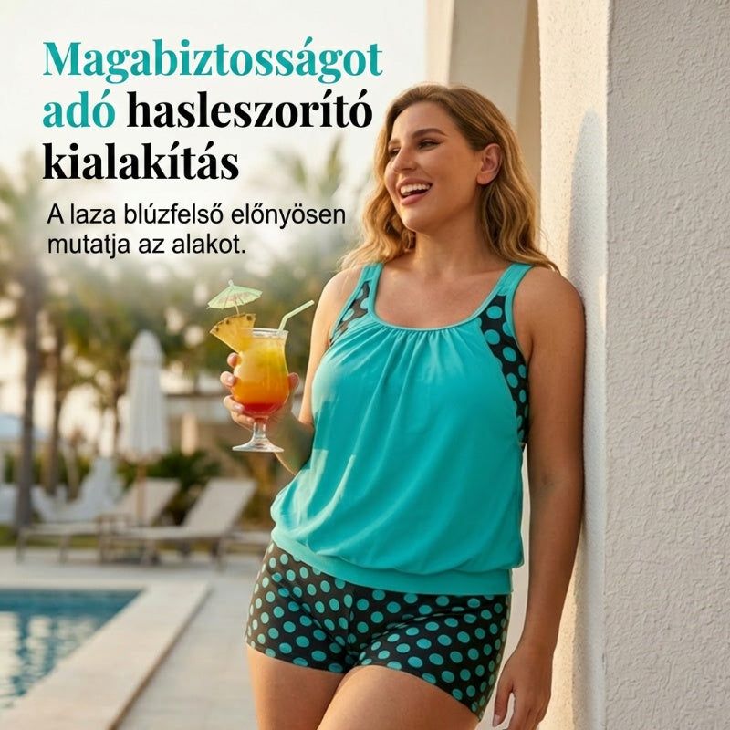 👙 Pöttyös Bikini (S-3XL) – Retró Stílus Raktáron