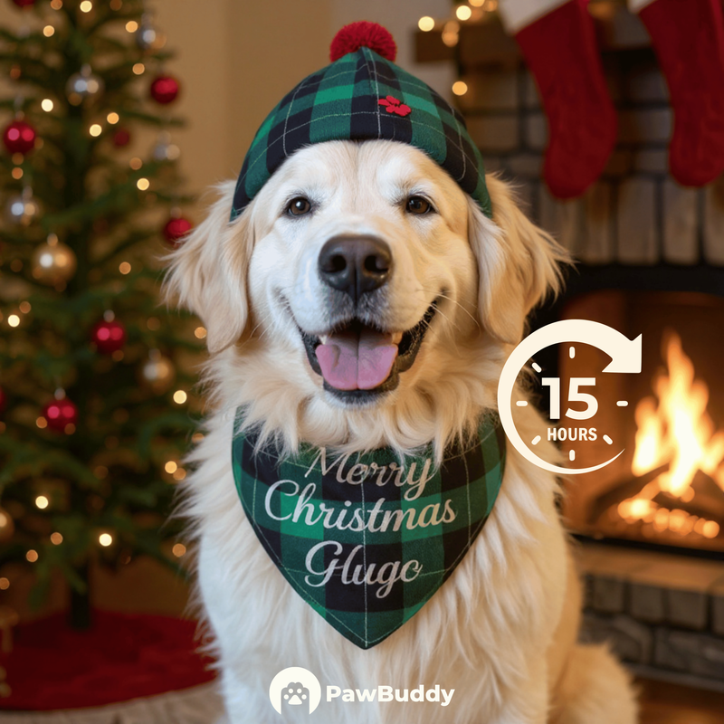 Custom Digital Art Cozy Fireplace Christmas Style Pet Portrait – Personalized High-Resolution Artwork for Pet Lovers, Perfect for Online Sharing or as a Unique Holiday Keepsake