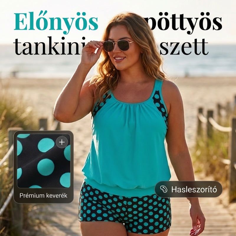👙 Pöttyös Bikini (S-3XL) – Retró Stílus Raktáron