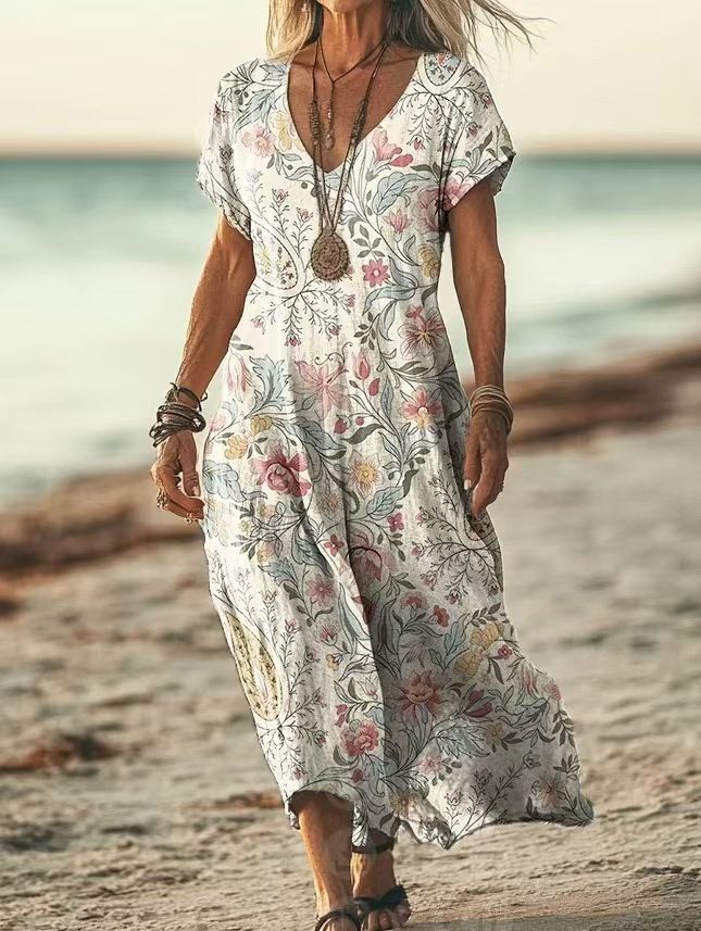 Vintage Virágos Ruha