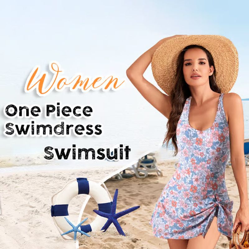 🔥👙 Női hasformáló masnis fürdőruha szoknyával – Teljes takarás és beépített melltartó 🌊🏖️