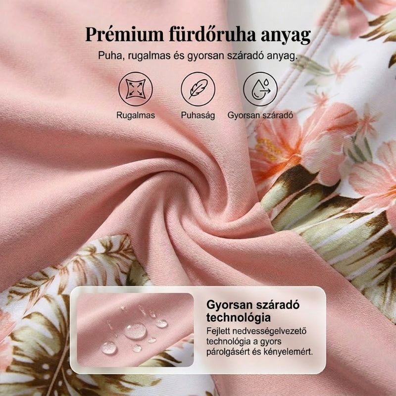 🌼👙 Női Alakformáló Bikini, Virágmintás 🏖️