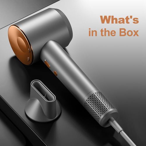 Hair Dryer, Professional High-Speed Blow Dryer 200 Millions Negative Ionic Care Hair Dryer for Fast Drying, Low Noise Thermo-Control Hairdryer with Magnetic Nozzle,Travel Use