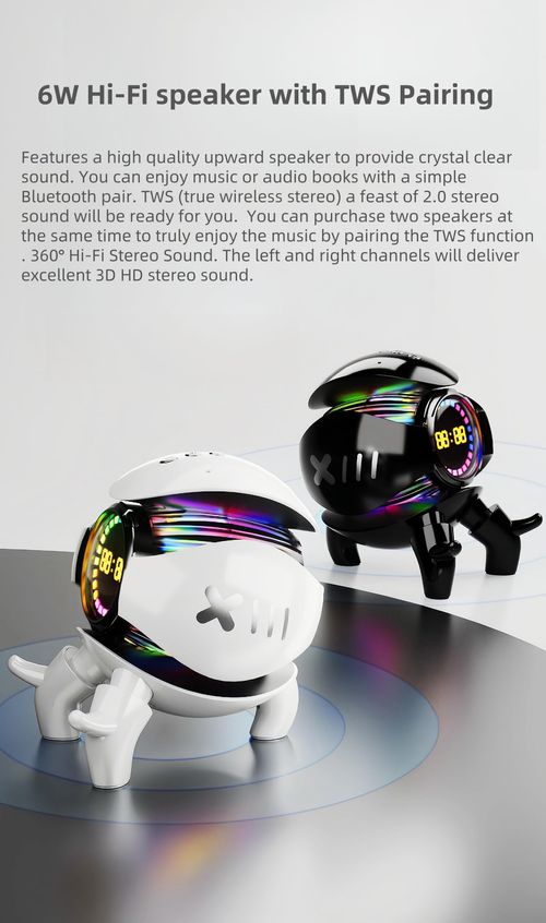 Bluetooth Speaker Alarm Clock with FM Radio, RGB Ambient Lights, TWS Pairing, Support TF CardAUXUSB Playing, Rechargeable Wireless Party Speaker for Home, Outdoor, Travel and Camping (White)