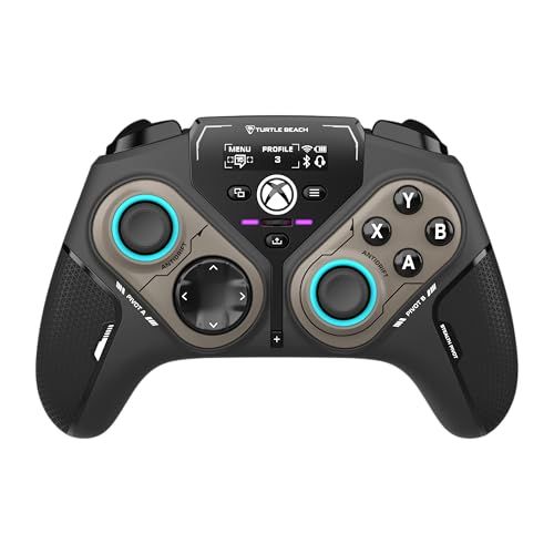 Turtle Beach Stealth Pivot Wireless Smart Game Controller Officially Licensed for Windows PC – Rotating Modules, Display Dashboard, Hall-Effect Sticks, Remappable Buttons, Bluetooth, 20-Hour Battery