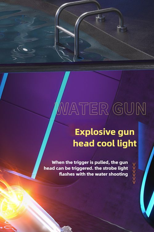 TEC9 Electric Water Gun Toy for Kids Simulated Flame Automatic Continuous Water Pistol Children Summer Outdoor Shooting Game Toy