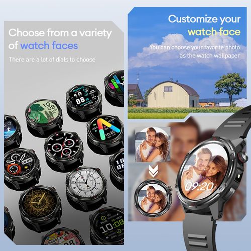 Smart Watch for Men (AnswerMake Calls) with LED Flashlight, 1.43 HD Screen Outdoor Waterproof Smartwatch, 100+ Sport Modes, Heart RateSpO2Sleep Monitor Fitness Tracker for Android iOS, Khaki
