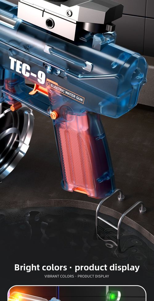 TEC9 Electric Water Gun Toy for Kids Simulated Flame Automatic Continuous Water Pistol Children Summer Outdoor Shooting Game Toy
