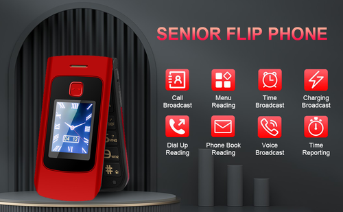 EBTOOLS Senior Flip Phone