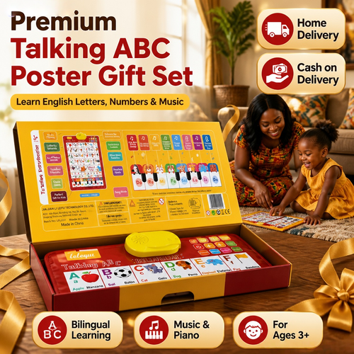 📖 Kids' English-Spanish Alphabet Poster ✨ Fun Bilingual Learning for ABC, Basic Vocabulary & Number Chart | Ideal Early Language Educational Toy