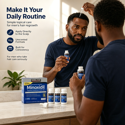 ✅ Kirkland Signature 5% Minoxidil Topical Solution | 6 Bottles for Men 🧴 | Clinically Proven to Treat Hair Thinning & Baldness 🧑🦲