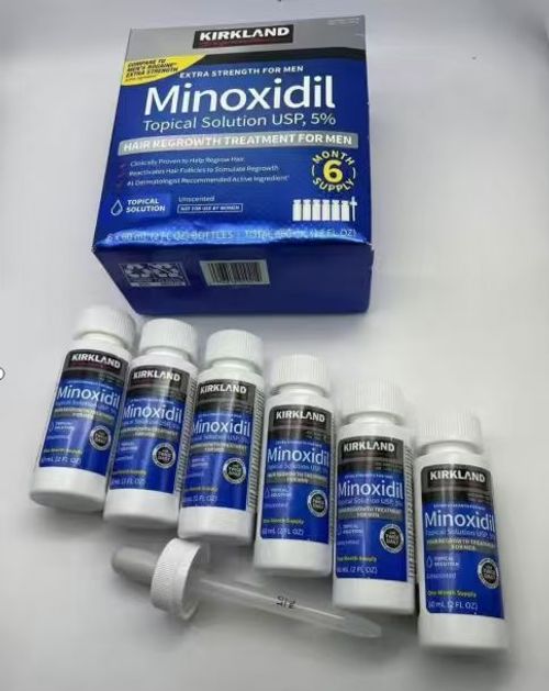 ✅ Kirkland Signature 5% Minoxidil Topical Solution | 6 Bottles for Men 🧴 | Clinically Proven to Treat Hair Thinning & Baldness 🧑🦲